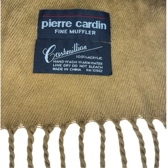 Vintage Pierre Cardin Fine Muffler Cashmillion Scarf - Picture 2 of 8